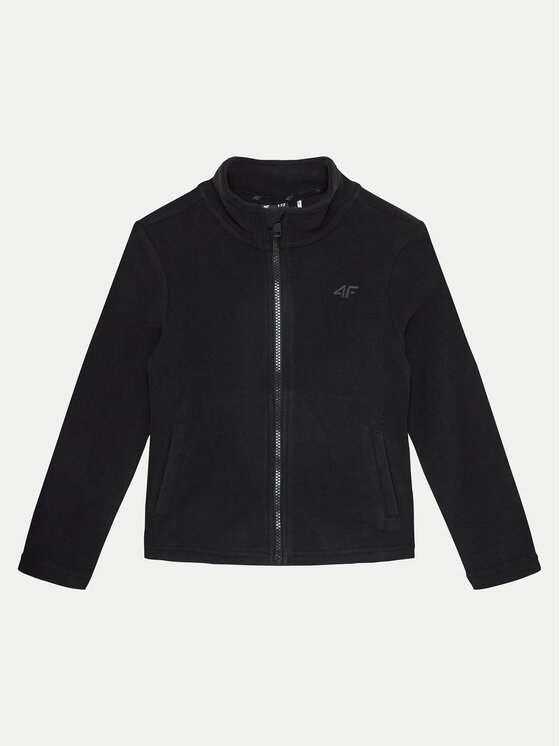 4F Fleecová mikina 4FJWMM00TFLEM245 Čierna Regular Fit