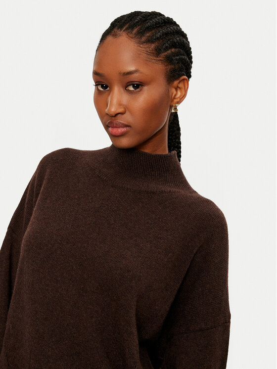 ViCOLO ViCOLO Krekls ar augstu apkakli 77039S Brūns Regular Fit