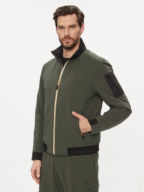 BOSS Boss Prijelazna jakna J_Grid 50499481 Zelena Regular Fit