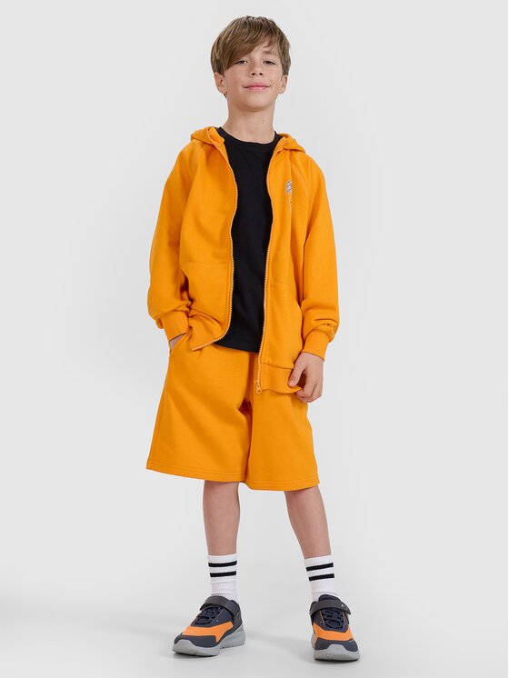 4F 4F Komplet 2 par spodni dresowych i bluza 4FJRSS25TSWSM2103-70S Pomarańczowy Oversize