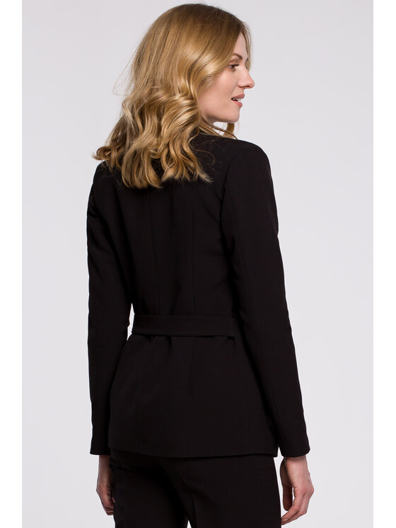Makover Makover Marynarka K056 Czarny Regular Fit