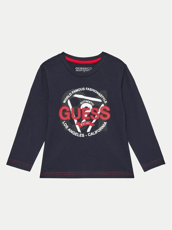 Guess Guess Blúz N4BI03 I3Z14 Sötétkék Regular Fit