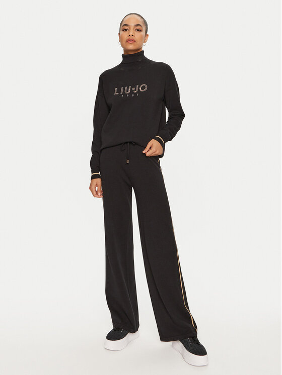 Liu Jo Sport Liu Jo Sport Pantaloni di tessuto TF4315 MS63L Nero Regular Fit