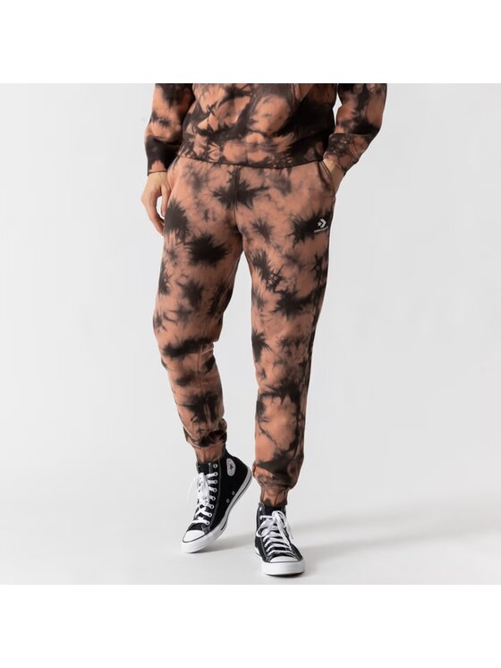 Converse Converse Spodnie dresowe Go-To Dyed Brązowy Regular Fit