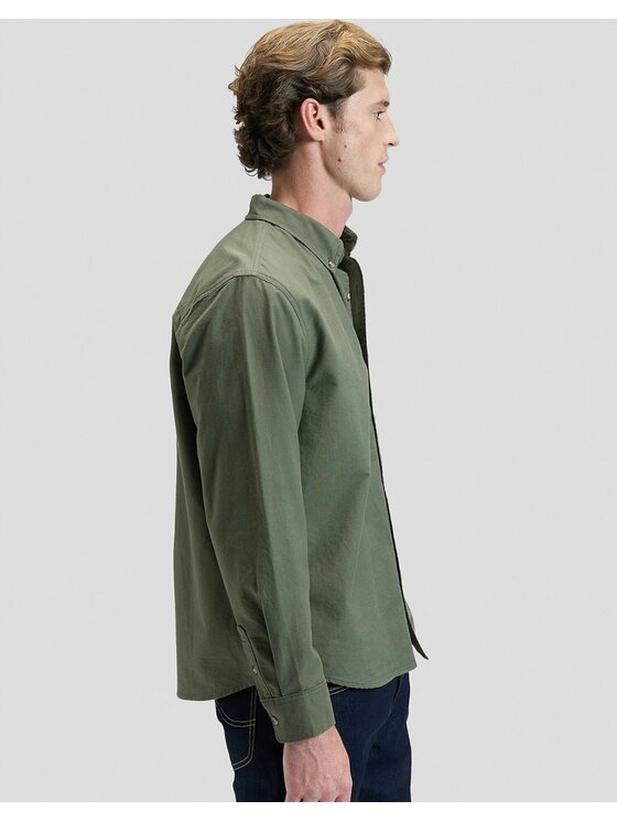 Lee Lee Koszula Workwear Button Down Zielony Relaxed Fit