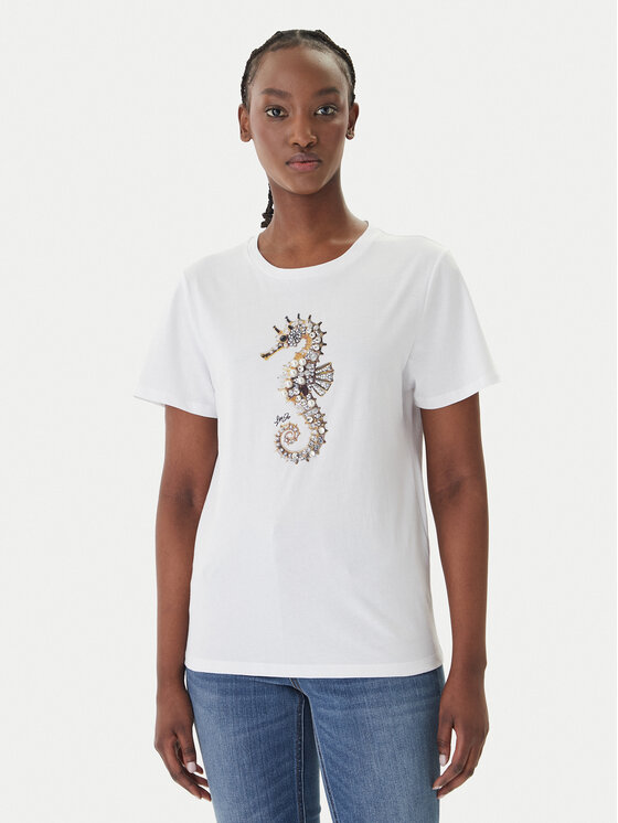 Liu Jo Liu Jo T-Shirt WA6237 JS923 Biały Regular Fit
