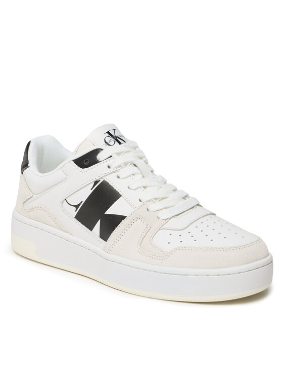 Calvin Klein Jeans Sneakers Basket Cupsole Mod Vint YW0YW01051 Alb Alb imagine noua