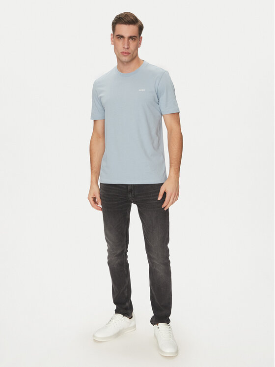 HUGO HUGO T-Shirt Dero222 50466158 Niebieski Regular Fit