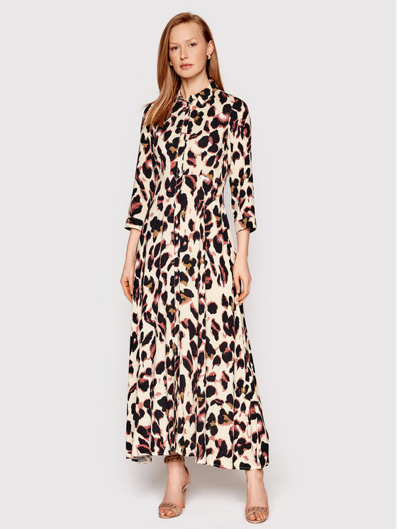 YAS YAS Φόρεμα πουκάμισο Savanna 26022663 Μπεζ Regular Fit
