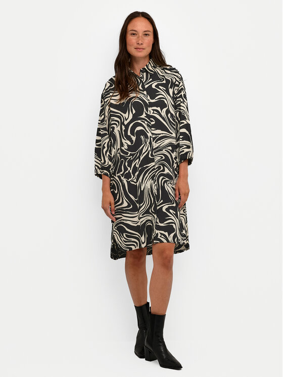 Kaffe Kaffe Φόρεμα πουκάμισο Carmen 10508329 Μαύρο Loose Fit
