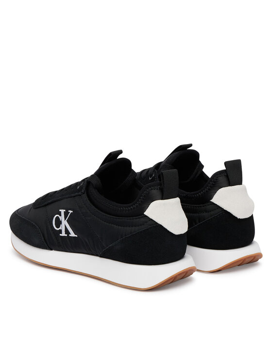 Calvin Klein Calvin Klein Snīkeri Retro Runner Lace Up Sock YW0YW02060 Melns