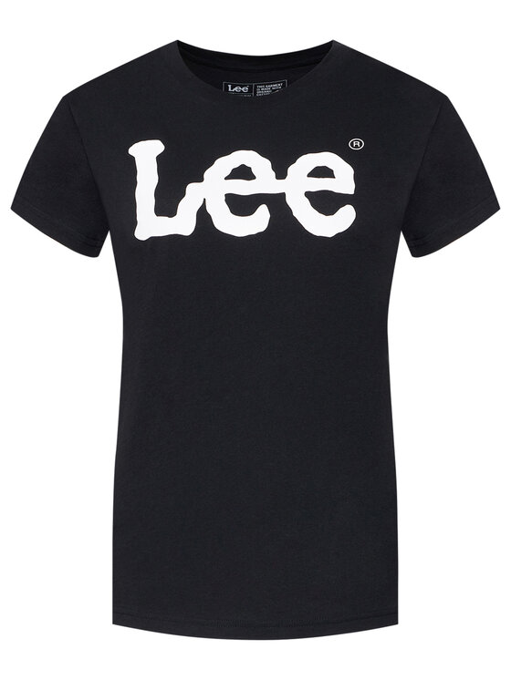 Lee Lee T-särk Logo Tee L42UER01 112109467 Must Regular Fit