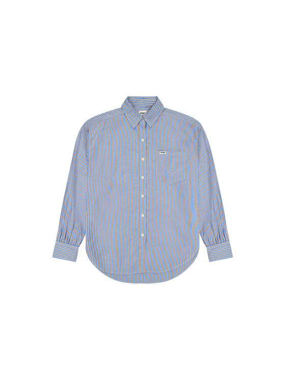 Wrangler Wrangler Camicia COOL GIRL BLOUSE Blu Relaxed Fit