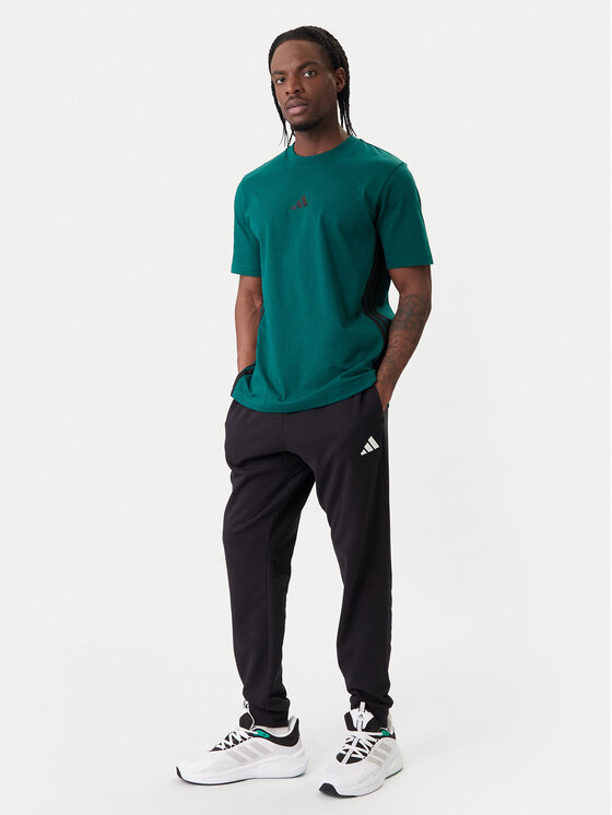 adidas adidas T-Shirt Essentials 3-Stripes JD1905 Zielony Regular Fit