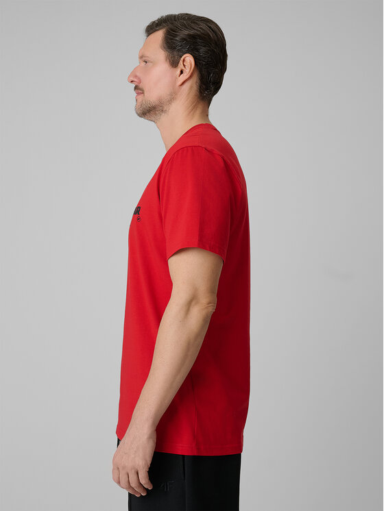 4F 4F T-Shirt SPORTS CLUB Czerwony Regular Fit