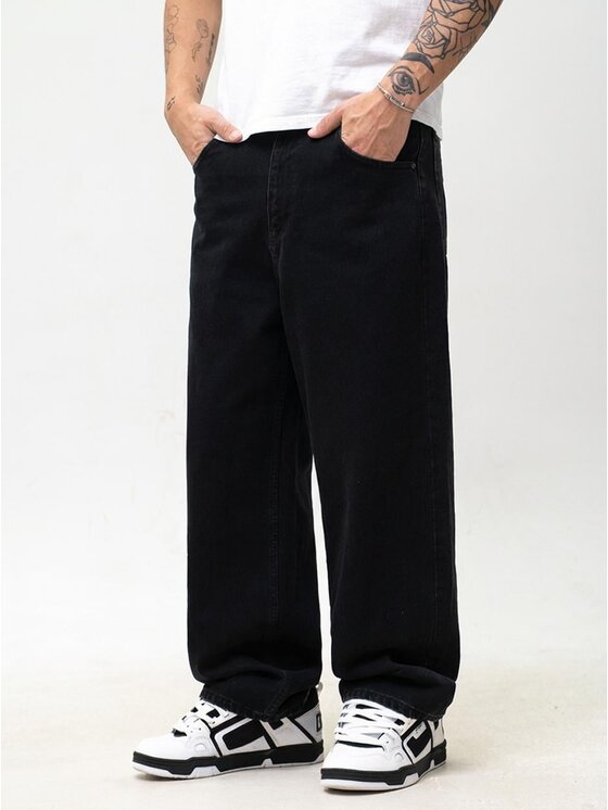 Jigga Wear Jigga Wear Jeansy Szerokie luźne streetwear Szerokie luźne streetwear 129221 Czarny Baggy Fit