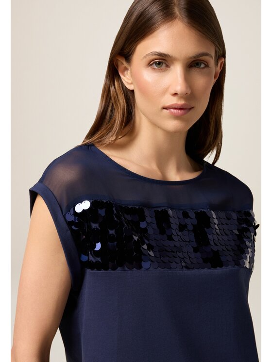 Oltre Oltre T-shirt G086J004311N034 Blu Regular Fit