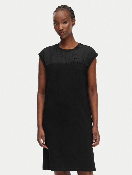 KARL LAGERFELD Rochie de zi B2W13033 Negru Regular Fit