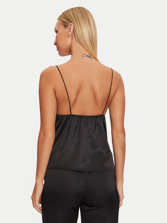 Guess Guess Cămașă pijama O4BH00 WGIN0 Negru Regular Fit