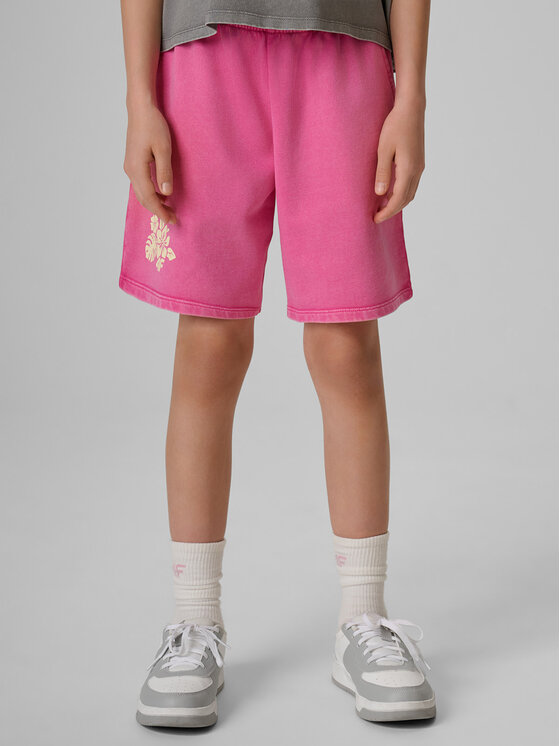 4F 4F Szorty sportowe SUMMER SPLASH Różowy Loose Fit