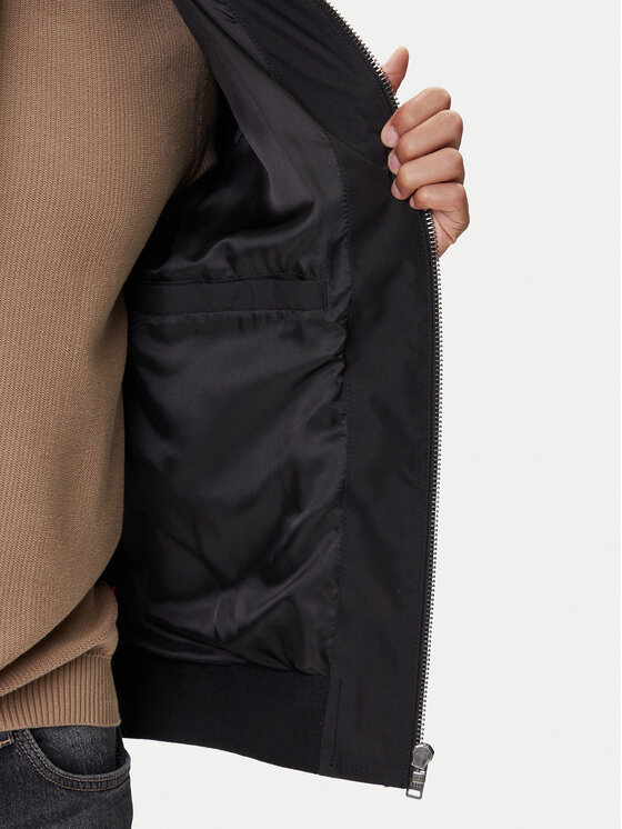 BOSS BOSS Кожено яке Jobrice 50547545 Черен Regular Fit