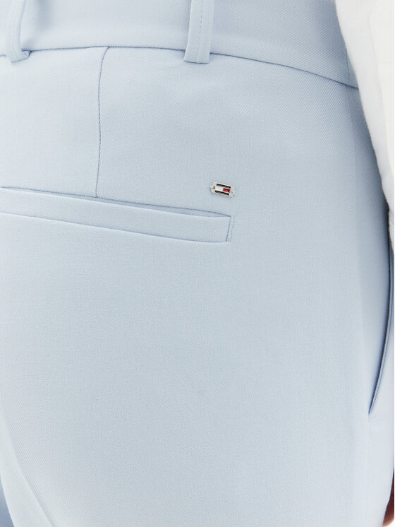 Tommy Hilfiger Tommy Hilfiger Bavlnené nohavice Core WW0WW39723 Modrá Straight Fit