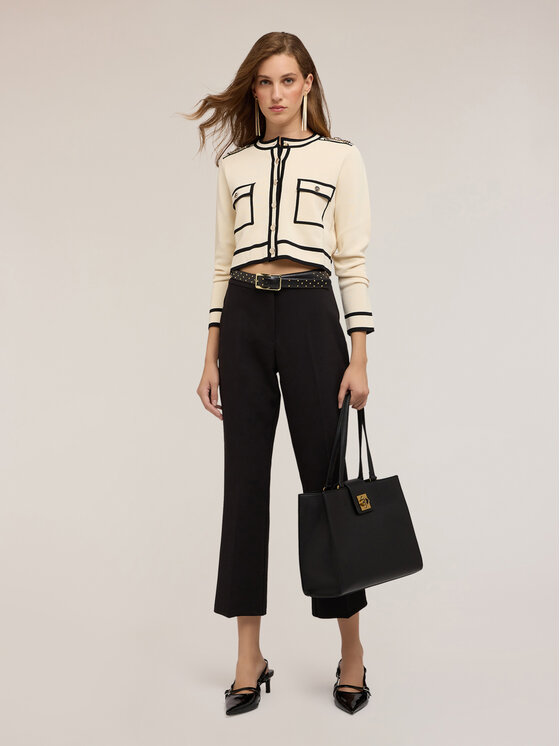 Motivi Motivi Cardigan M465W003565N0S1 Bianco Regular Fit