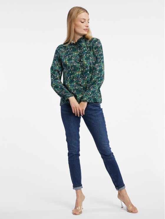 Orsay Orsay Bluzka 650259660000__38 Zielony Regular Fit