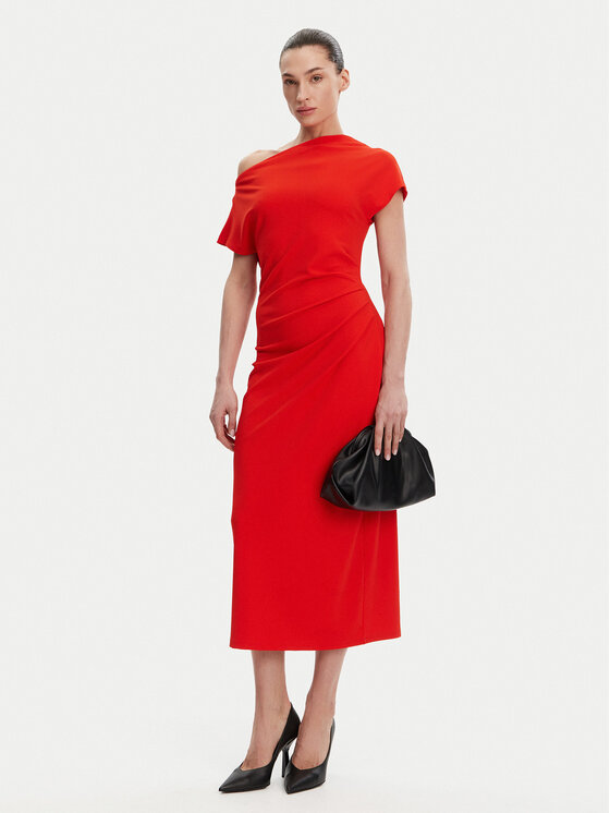 French Connection French Connection Coctailkleid 71YDO Rot Slim Fit