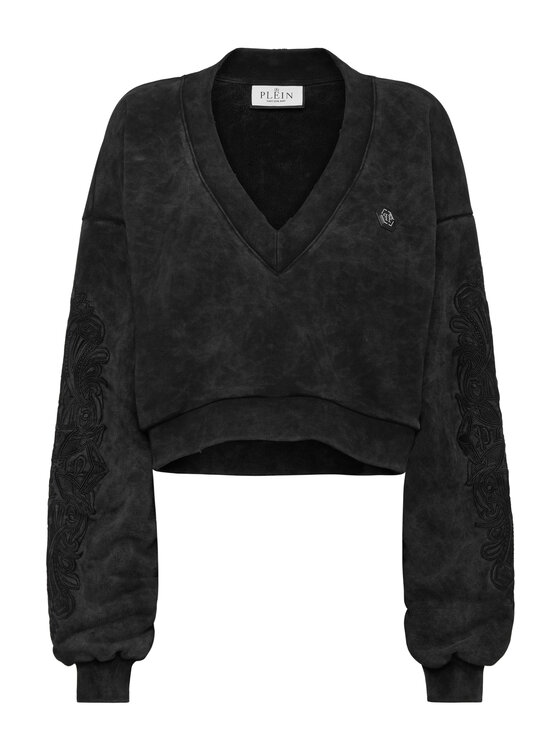 PHILIPP PLEIN PHILIPP PLEIN Bluza 26327 Czarny Regular Fit