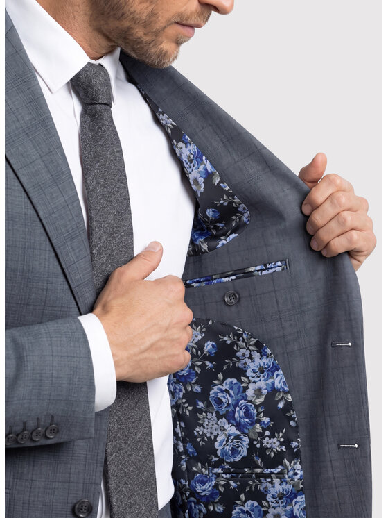 Pako Lorente Pako Lorente Marynarka P26WF-3G-003 Szary Slim Fit