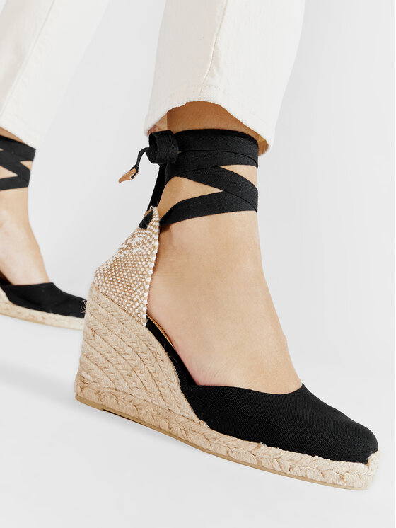 Castañer Castañer Espadrile Carina/8/001 020962-100 Negru