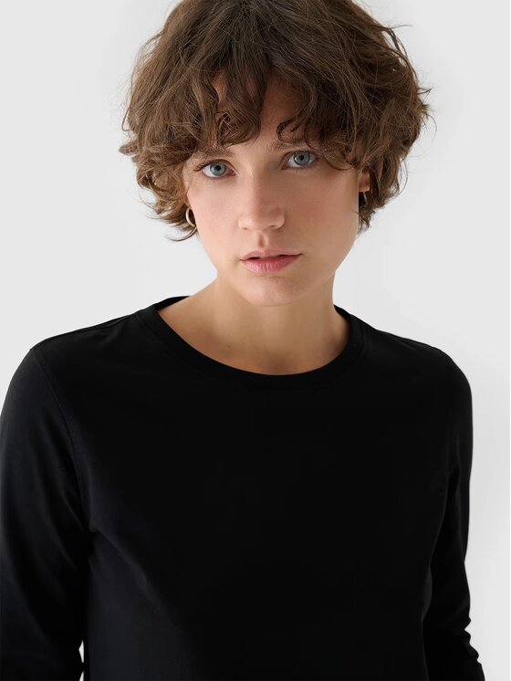 4F 4F Longsleeve 4FWMM00TLONF431-20S Czarny Oversize