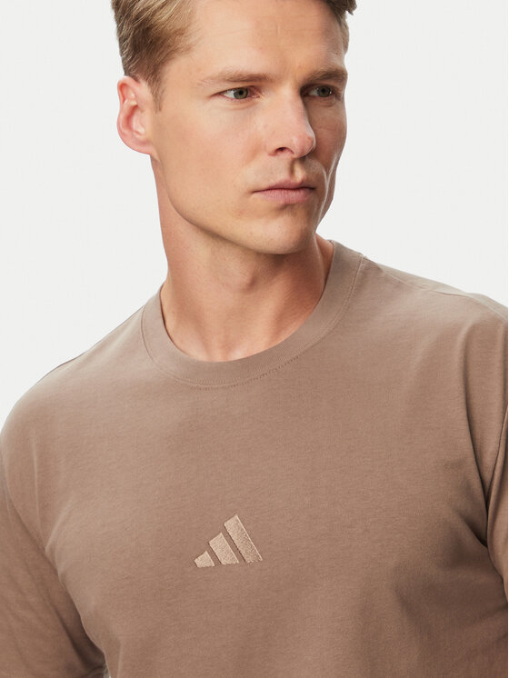 adidas adidas Marškinėliai Kit Small Logo KX1281 Smėlio Regular Fit