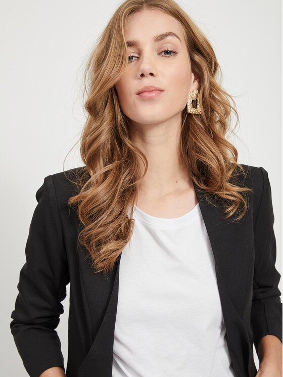 Vila Vila Švarkas Her New 14039434 Juoda Regular Fit