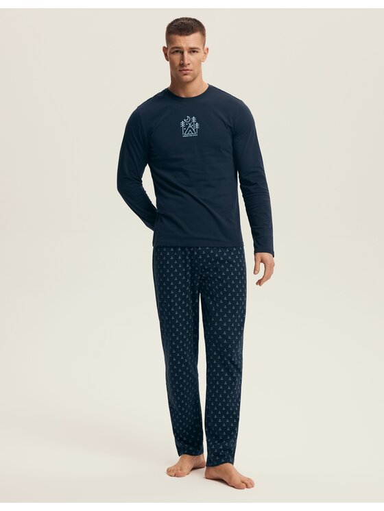 Henderson Henderson Piżama 43478 Granatowy Regular Fit