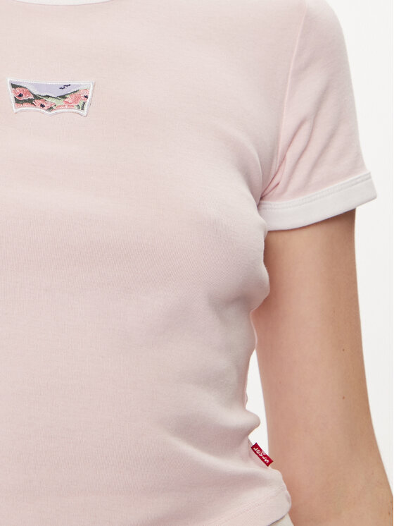 Levi's® Levi's® Тишърт Graphic Ringer A3523-0060 Розов Slim Fit