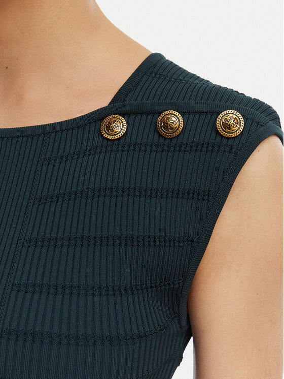 Guess Guess Majica W5YR12 Z0130 Zelena Regular Fit