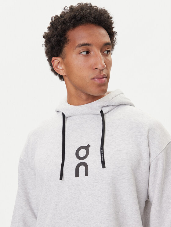 On On Majica dugih rukava Club Hoodie 1ME1003 Siva Relaxed Fit