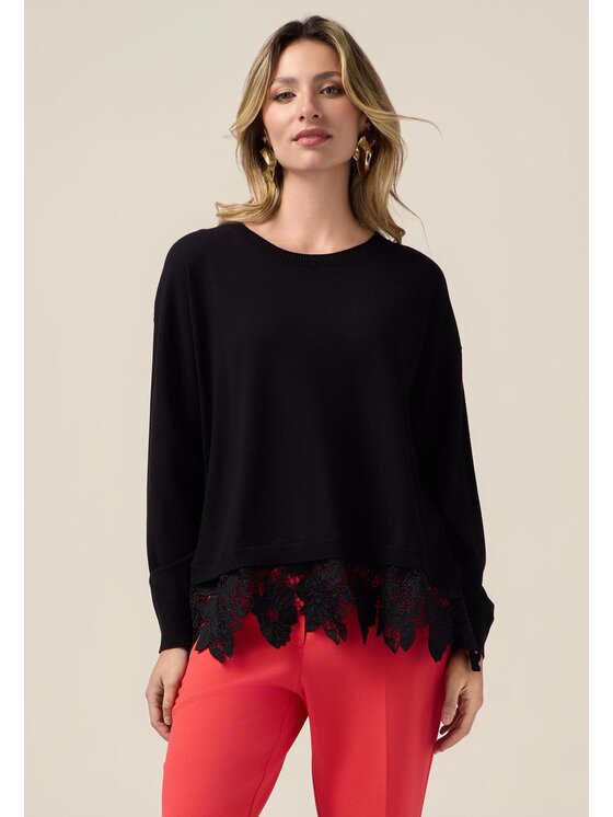 Oltre Oltre Maglione M094E001831N033 Nero Regular Fit