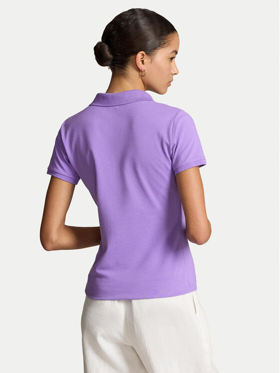 Polo Ralph Lauren Polo Ralph Lauren Тениска с яка и копчета 211870245012 Виолетов Slim Fit