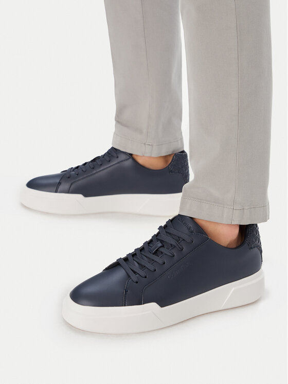 Calvin Klein Calvin Klein Sneakers Chunky Cupsole Laceup Lth Bt Aop HM0HM02070 Dunkelblau