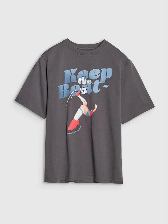 4F 4F T-shirt 4FJASAW24TTSHM2596-022S Nero Oversize
