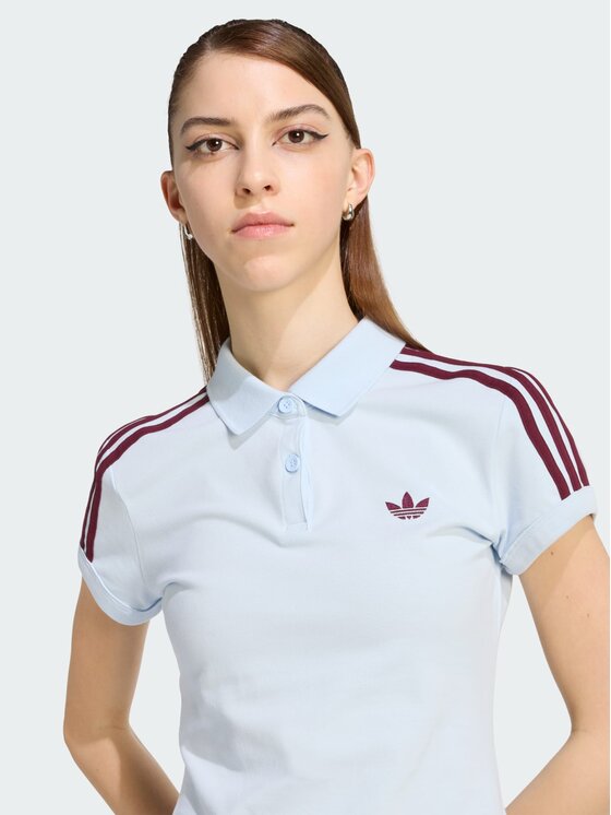 adidas adidas Polo 159123 Niebieski jasny Slim Fit