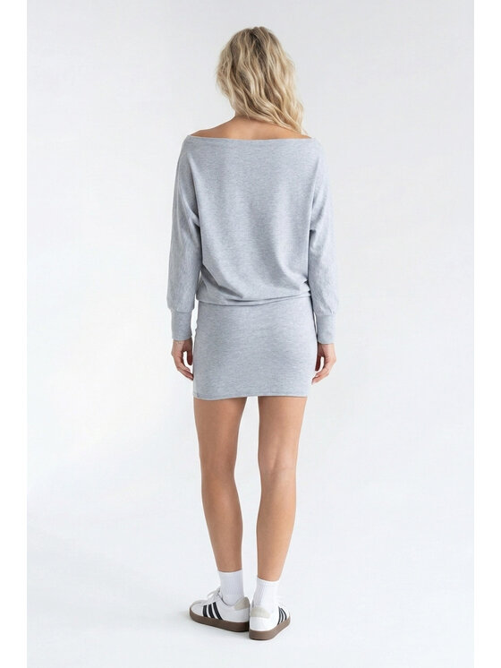 FIGL FIGL Každodenní šaty M1345 Šedá Loose Fit