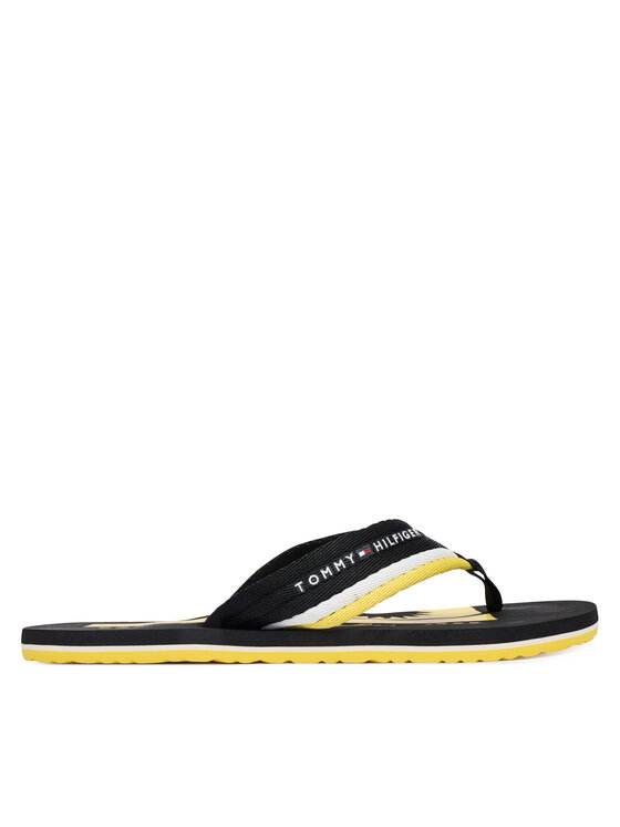 Tommy Hilfiger Tommy Hilfiger Čības uz pirksta Patch Hilfiger Beach Sandal FM0FM05903 Melns