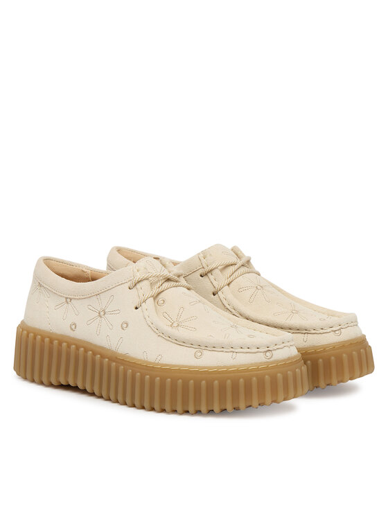 Clarks Clarks Półbuty Torhill Bee 26186297 Écru
