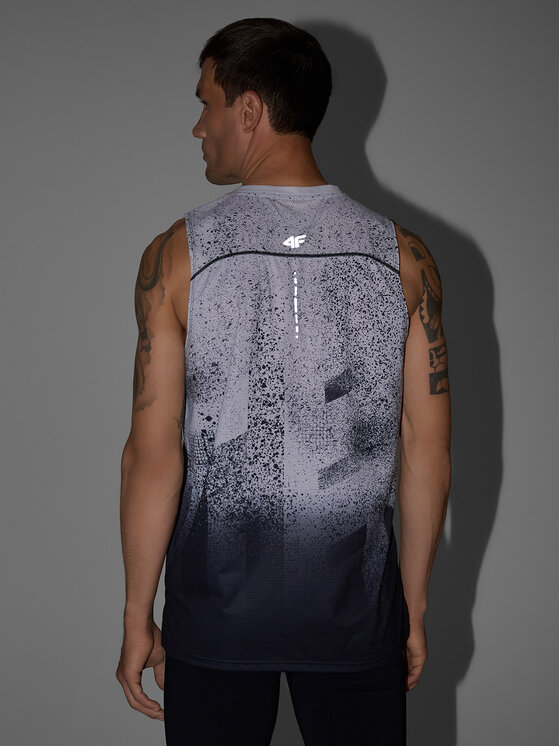 4F 4F Tank top FLOW MOTION Czarny Regular Fit