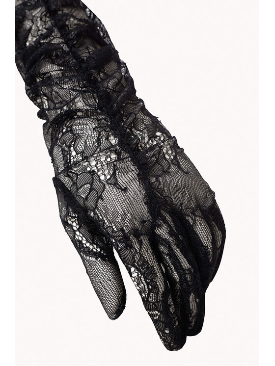 Epuzer Epuzer Rękawiczki Long lace Czarny