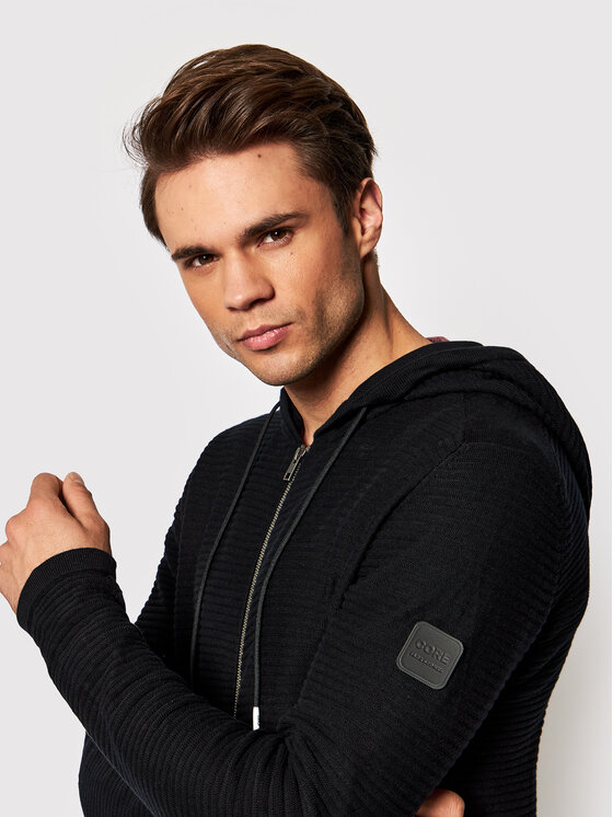 Cardigan Tack 12197223 Nero Regular Fit